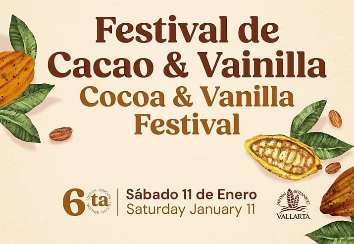 Official Vallarta Botanical Garden Cocoa & Vanilla Festival poster