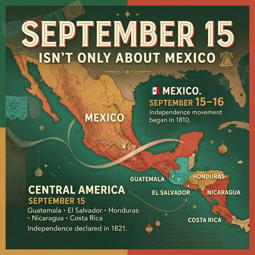 🇲🇽 September 15 is a big day across Mexico and Central America. 🌎